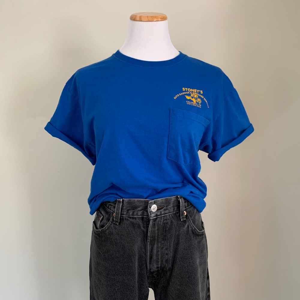 Vintage Auto Salvage Pocket Tee M - Picture 1 of 7